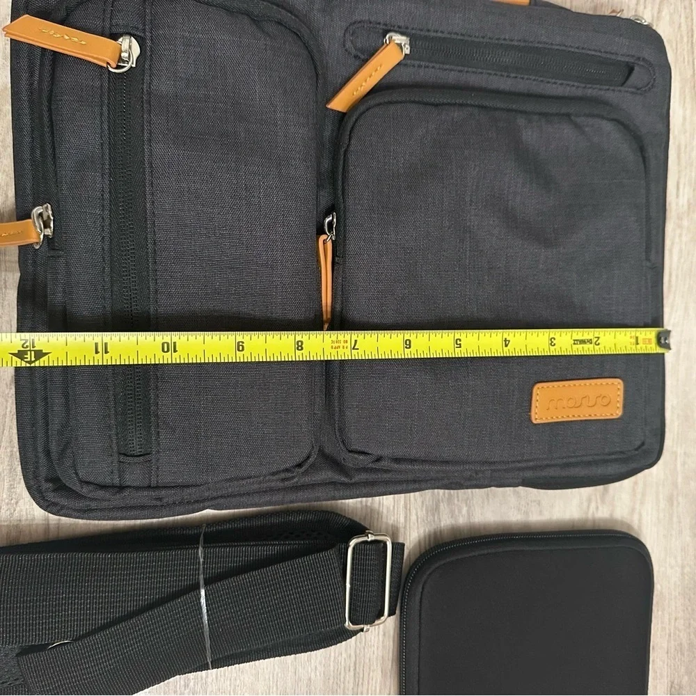 MOSISO 360 Protective Laptop Shoulder Bag Black